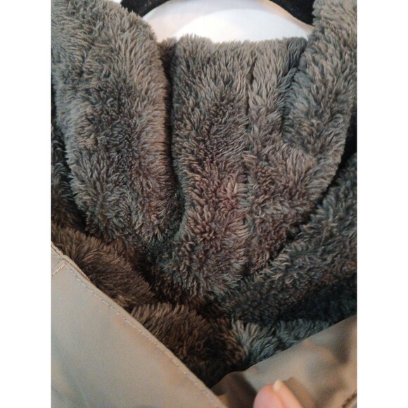 LL Beam New Parka Womens Coat Taupe/Brown Lined Hooded Size Large Brown Fur Hood - Picture 10 of 16